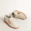 Ball Star LTD van canvas en nappa met bronzen metallic leren ster