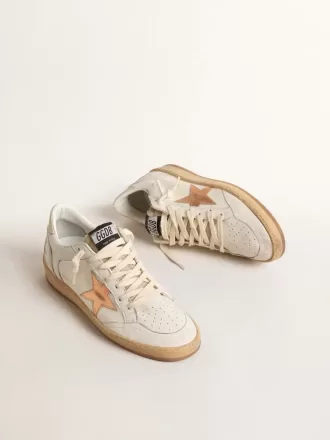 Ball Star LTD van canvas en nappa met bronzen metallic leren ster