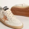 Ball Star LTD van canvas en nappa met bronzen metallic leren ster