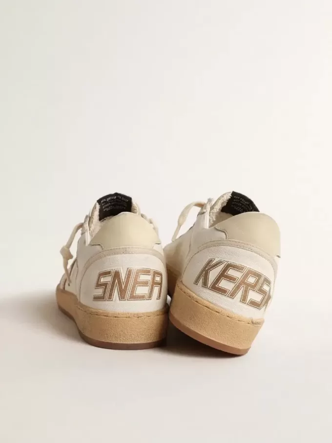 Ball Star LTD van canvas en nappa met bronzen metallic leren ster