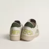Ball Star LTD van mesh en nappaleer met grijze leren ster en groene suède hiellip