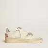 Ball Star LTD van nappaleer met leren ster en metallic leren hielstuk