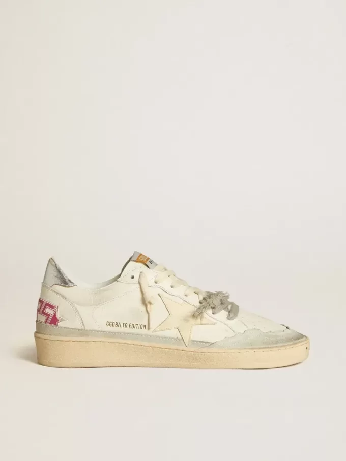 Ball Star LTD van nappaleer met leren ster en metallic leren hielstuk