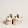 Ball Star LTD van nappaleer met leren ster en metallic leren hielstuk