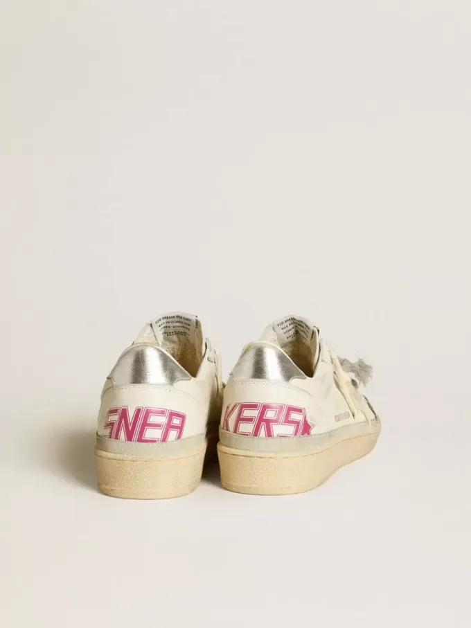 Ball Star LTD van nappaleer met leren ster en metallic leren hielstuk
