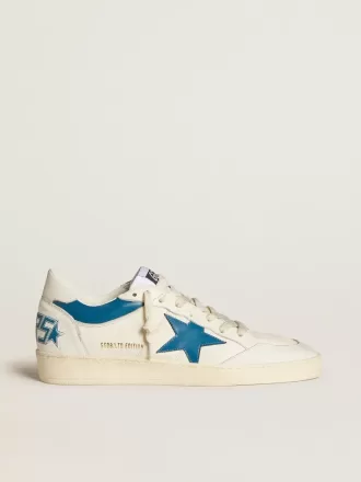 Ball Star LTD van nappaleer met turquoise leren ster en witte hielband
