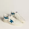Ball Star LTD van nappaleer met turquoise leren ster en witte hielband