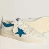 Ball Star LTD van nappaleer met turquoise leren ster en witte hielband
