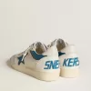 Ball Star LTD van nappaleer met turquoise leren ster en witte hielband