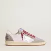 Ball Star LTD voor dames in lila nylon met witte leren ster en suède inzetstukken