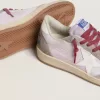 Ball Star LTD voor dames in lila nylon met witte leren ster en suède inzetstukken