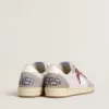 Ball Star LTD voor dames in lila nylon met witte leren ster en suède inzetstukken