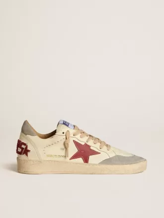 Ball Star LTD voor dames in nappa met leren ster en zilveren suède hielstuk