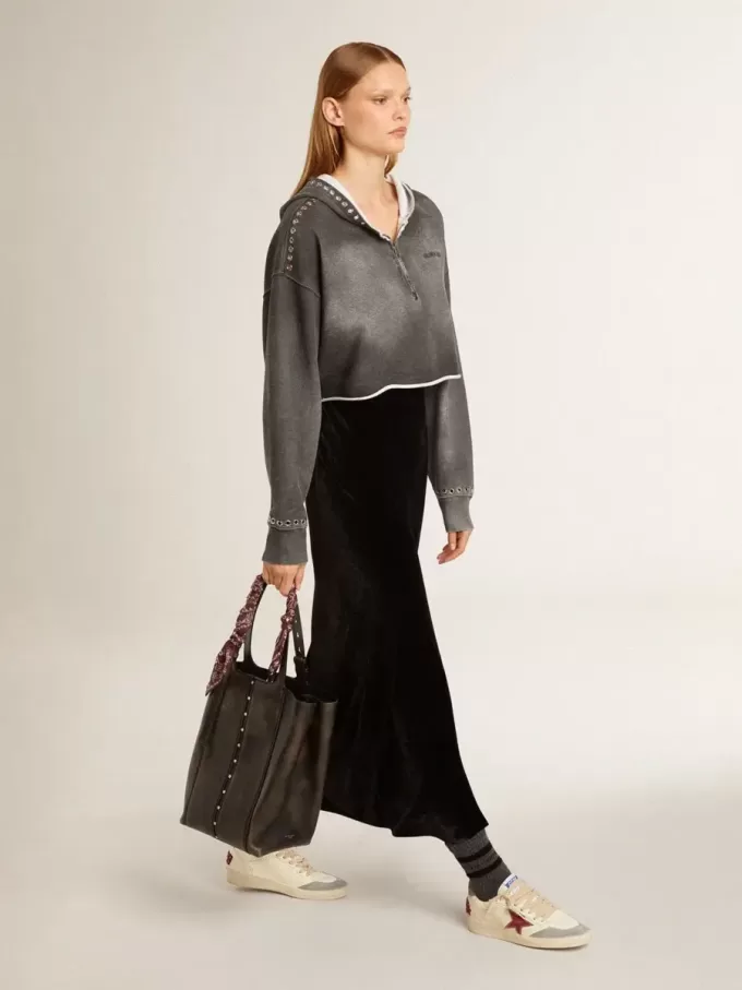 Ball Star LTD voor dames in nappa met leren ster en zilveren suède hielstuk