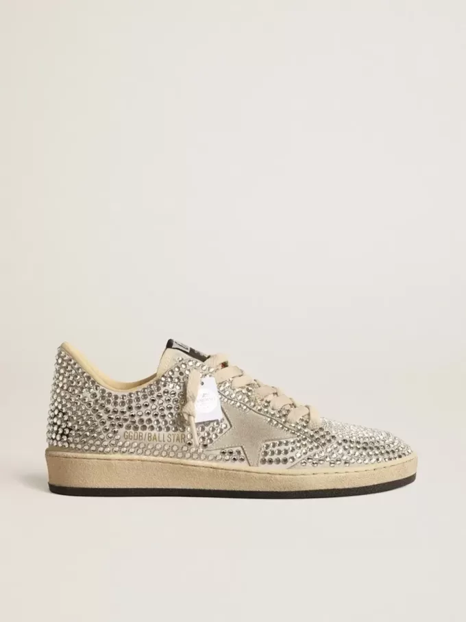 Ball Star LTD voor dames met Swarovski-kristallen en grijze suède ster