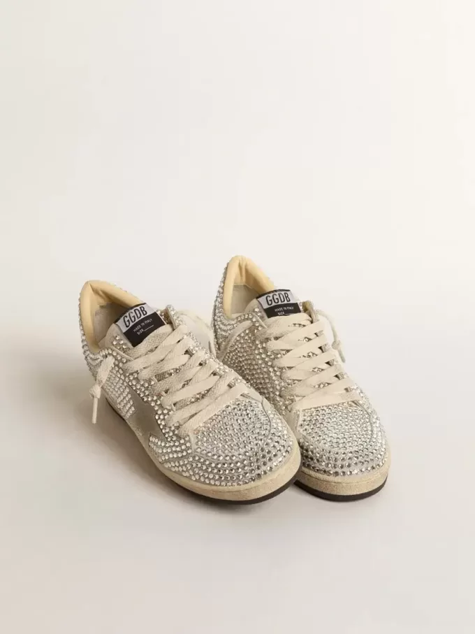 Ball Star LTD voor dames met Swarovski-kristallen en grijze suède ster