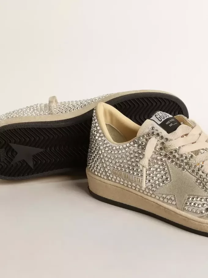 Ball Star LTD voor dames met Swarovski-kristallen en grijze suède ster