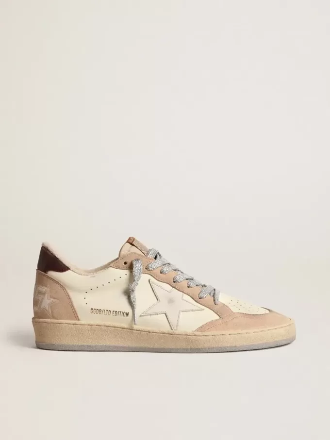 Ball Star LTD voor dames met witte ster en bordeauxrode leren hiellip