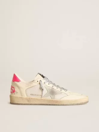 Ball Star LTD voor dames van nappaleer en mesh met suède ster en leren hielstuk