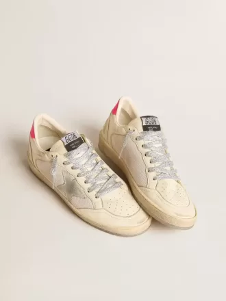 Ball Star LTD voor dames van nappaleer en mesh met suède ster en leren hielstuk