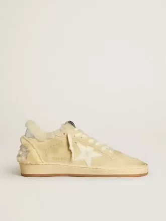 Ball Star LTD voor dames van suède en schapenvacht met witte lakleren ster