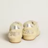 Ball Star LTD voor dames van suède en schapenvacht met witte lakleren ster