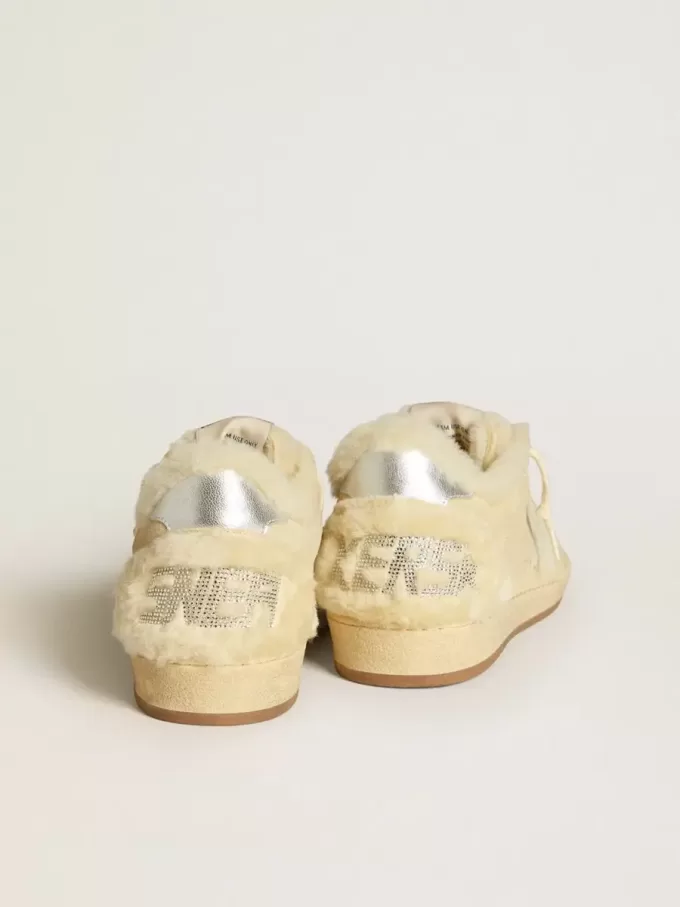 Ball Star LTD voor dames van suède en schapenvacht met witte lakleren ster