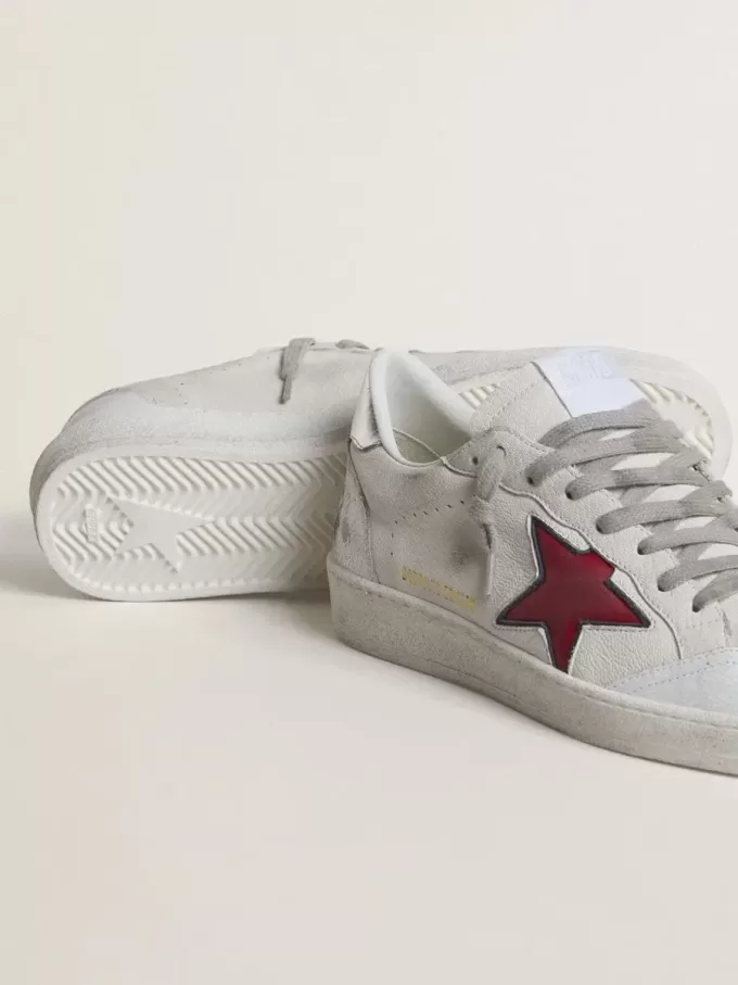 Ball Star LTD voor heren met rode ster en zilveren hielstuk