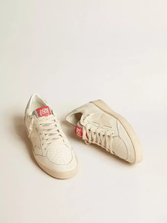 Ball Star LTD voor heren van nappaleer met witte ster en Swarovski-kristallen hielstuk