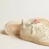 Ball Star LTD voor heren van nappaleer met witte ster en Swarovski-kristallen hielstuk
