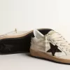 Ball Star met cichorei-koffie glitterster en zwarte leren hielband