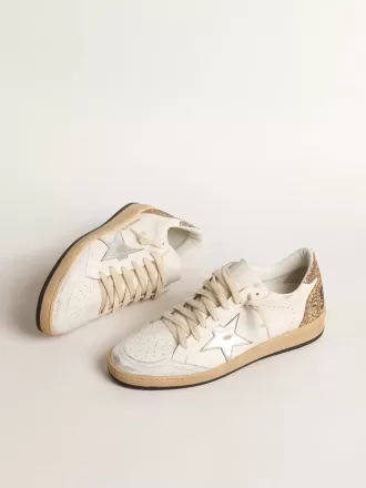Ball Star met metallic leren ster en glitter hielstuk