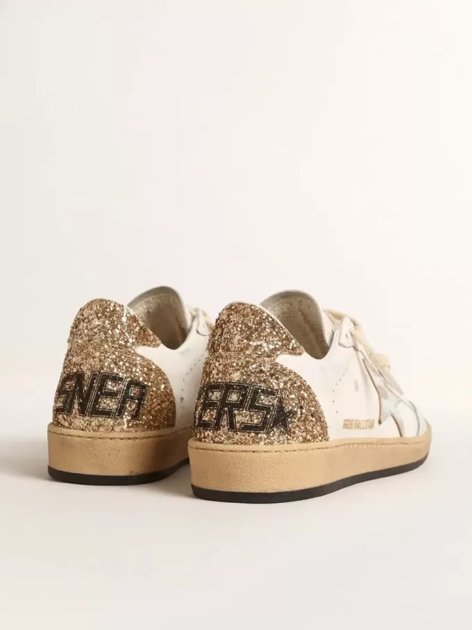 Ball Star met metallic leren ster en glitter hielstuk