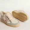 Ball Star met roze suède ster en metallic leren inzetstukken