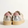 Ball Star met roze suède ster en metallic leren inzetstukken