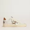 Ball Star met ster van ponyhuid met dierenprint en tabakkleurige leren hielflap