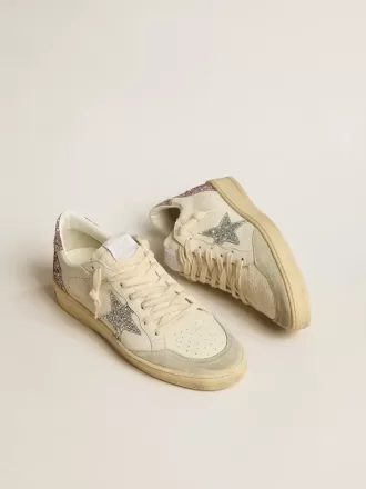 Ball Star met zilveren glitterster en roze glitter hielstuk