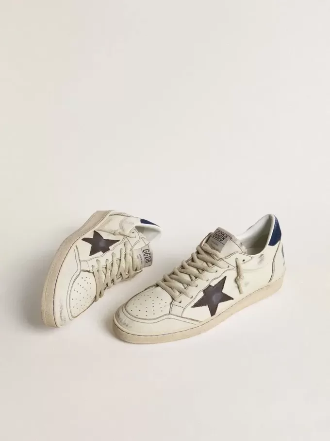 Ball Star met zwarte ster en blauwe suède hiellip