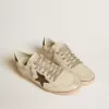 Ball Star van mesh en leer met metallic leren ster en hielstuk