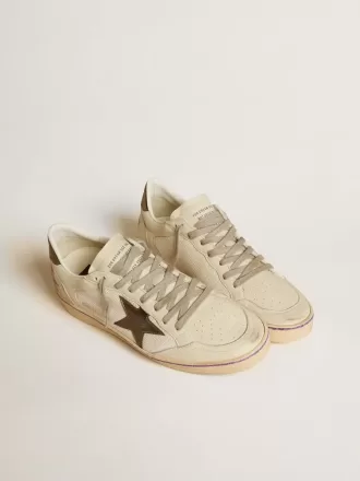 Ball Star van mesh en leer met metallic leren ster en hielstuk