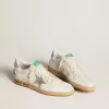 Ball Star van nappaleer met grijze nubuck ster en hielstuk