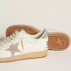 Ball Star van nappaleer met grijze nubuck ster en hielstuk