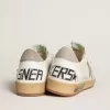 Ball Star van nappaleer met grijze nubuck ster en hielstuk