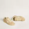 Ball Star van suède en Swarovski-kristallen met leren ster en metalen hielstuk