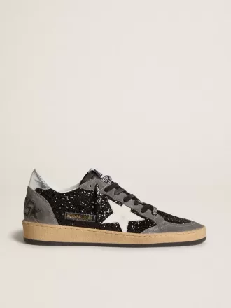 Ball Star voor dames in glitter met leren ster en metallic leren hielstuk