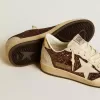 Ball Star voor dames in glitter met leren ster en metallic leren hielstuk