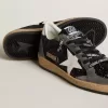 Ball Star voor dames in glitter met leren ster en metallic leren hielstuk