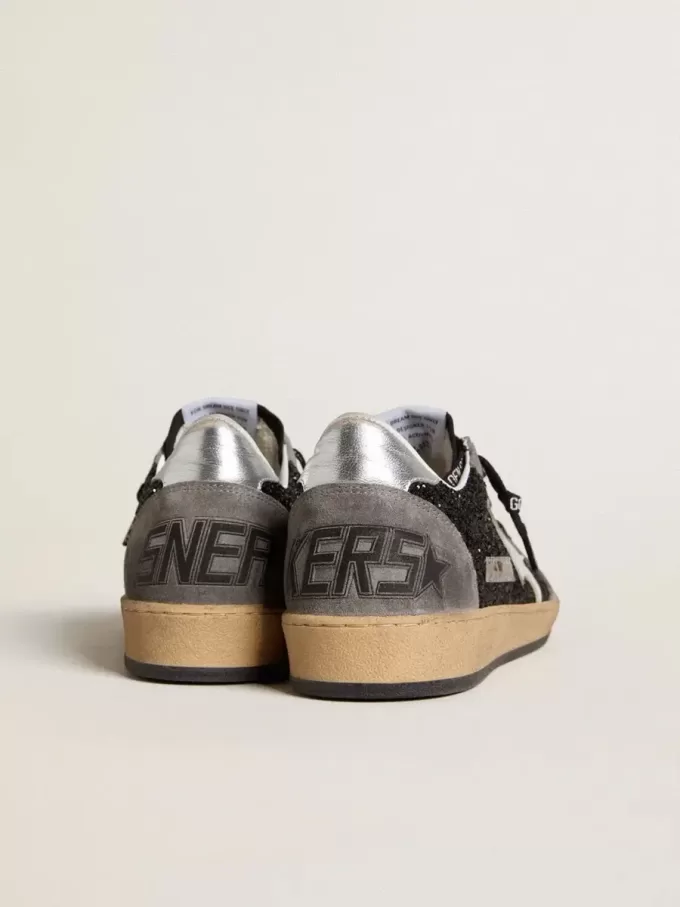 Ball Star voor dames in glitter met leren ster en metallic leren hielstuk