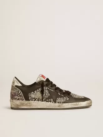 Ball Star voor dames in leer met olifantenprint en zwarte leren ster