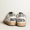 Ball Star voor dames in nappa met witte ster en glitter hielstuk